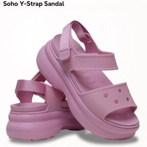 NWT Croc Soho Y-Strap Platform Sandal